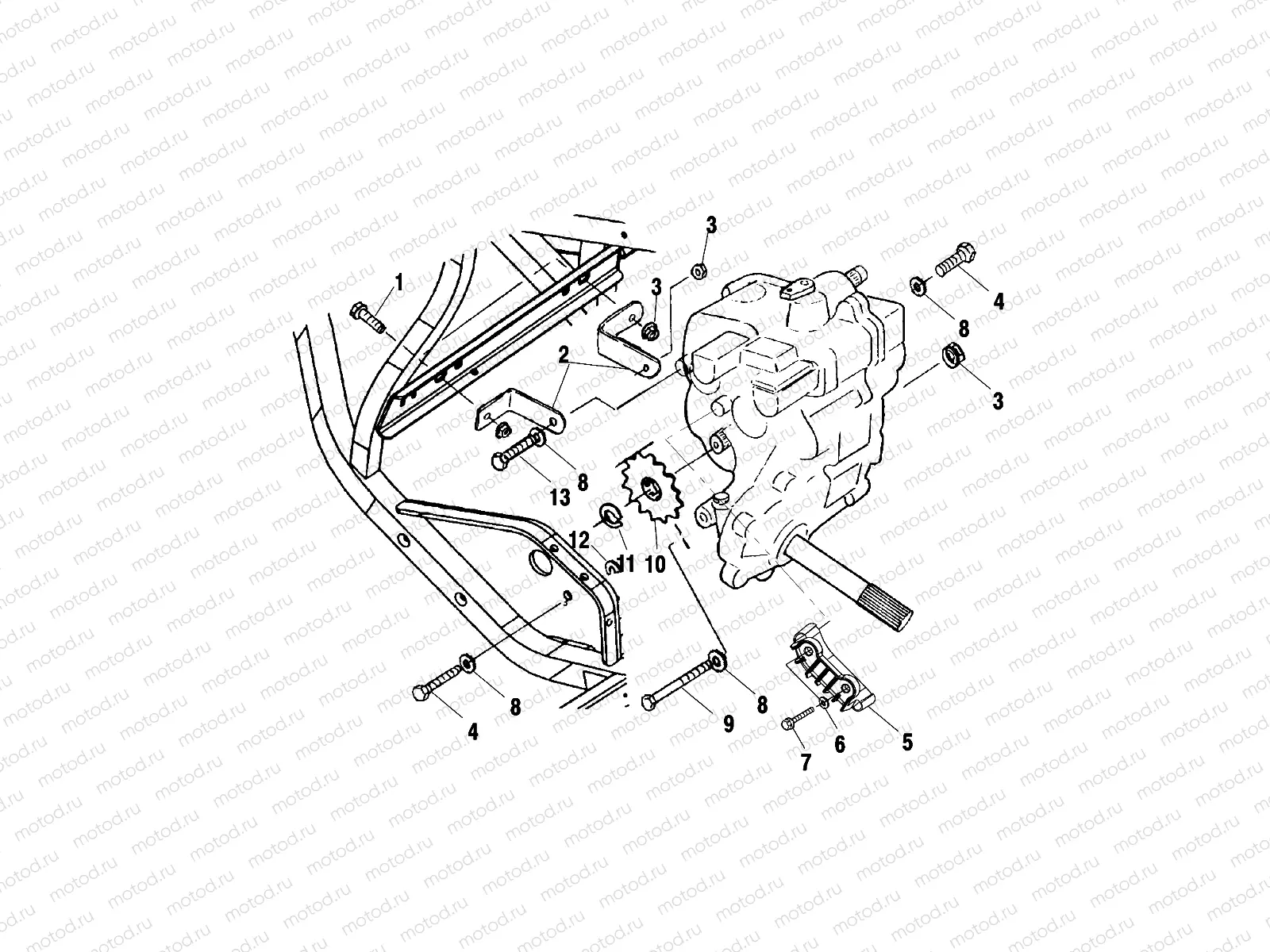 GEARCASE MOUNTING - A00BG50AA (4954855485C002) | GEARCASE MOUNTING - A00BG50AA (4954855485C002)