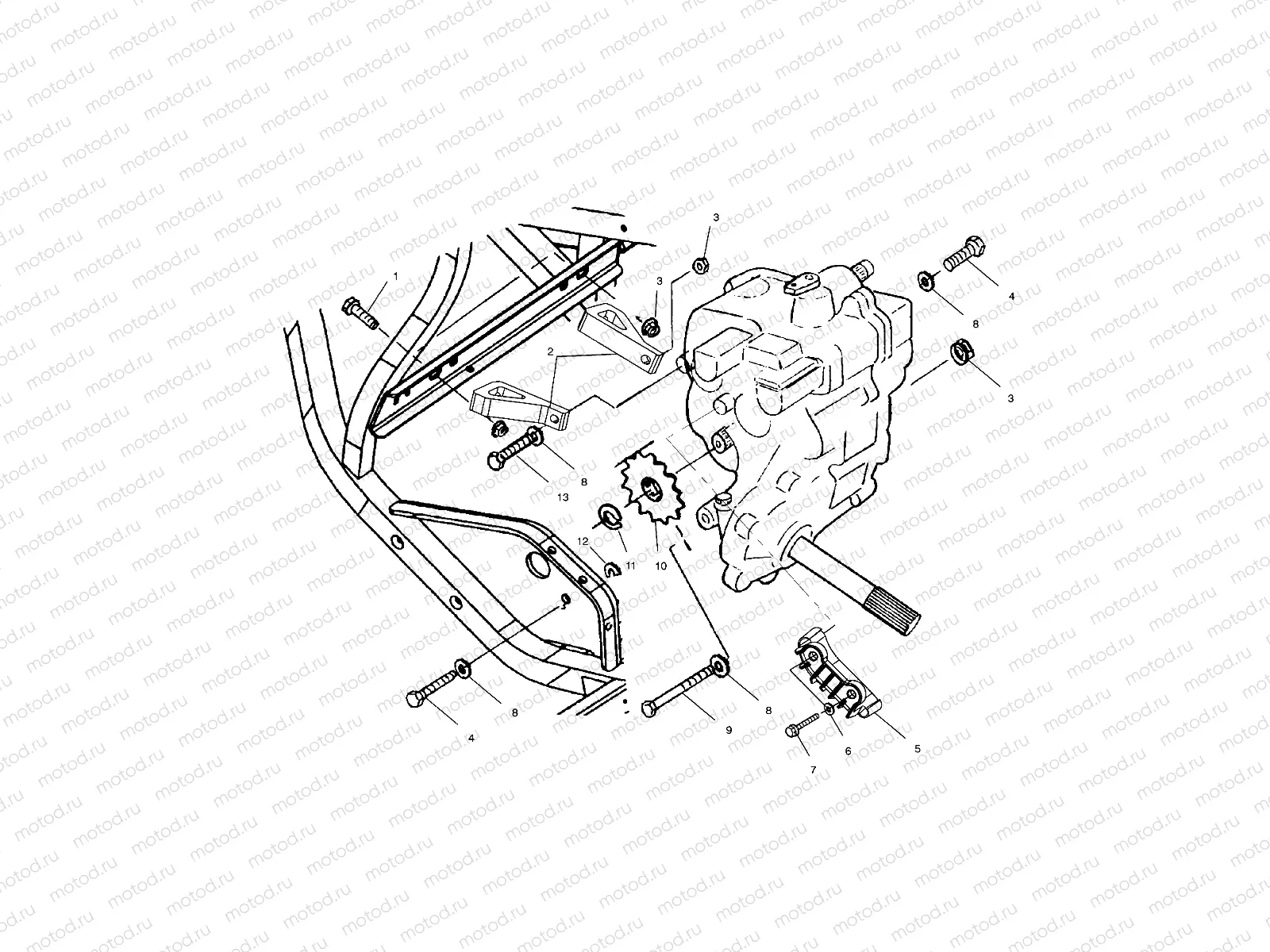 GEARCASE MOUNTING - A01BG50AA (4963766376B014) | GEARCASE MOUNTING - A01BG50AA (4963766376B014)
