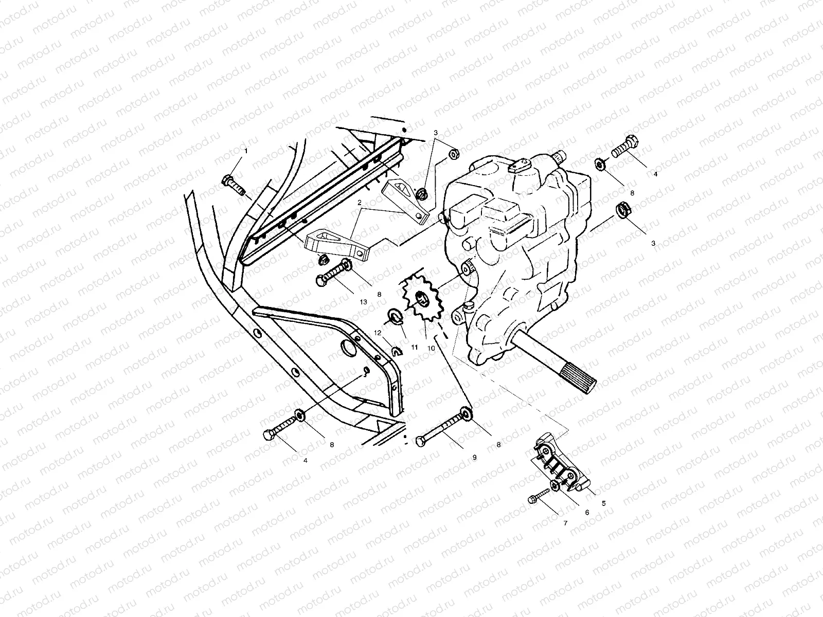 GEARCASE MOUNTING - A01CG38CA (4963916391C009) | GEARCASE MOUNTING - A01CG38CA (4963916391C009)