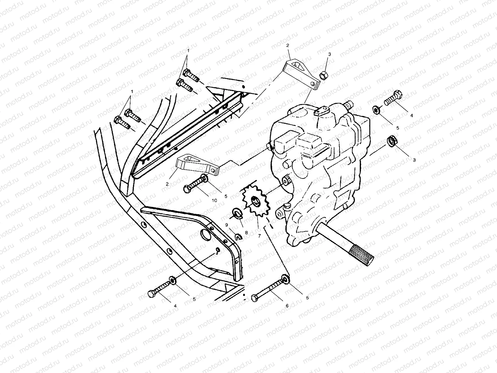 GEARCASE MOUNTING - A02BG38CA (4974677467D06) | GEARCASE MOUNTING - A02BG38CA (4974677467D06)