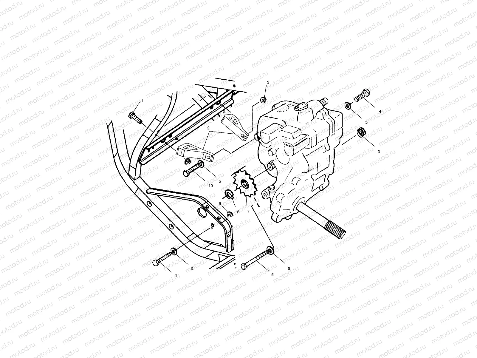 GEARCASE MOUNTING - A02CG38CA (4970247024C09) | GEARCASE MOUNTING - A02CG38CA (4970247024C09)