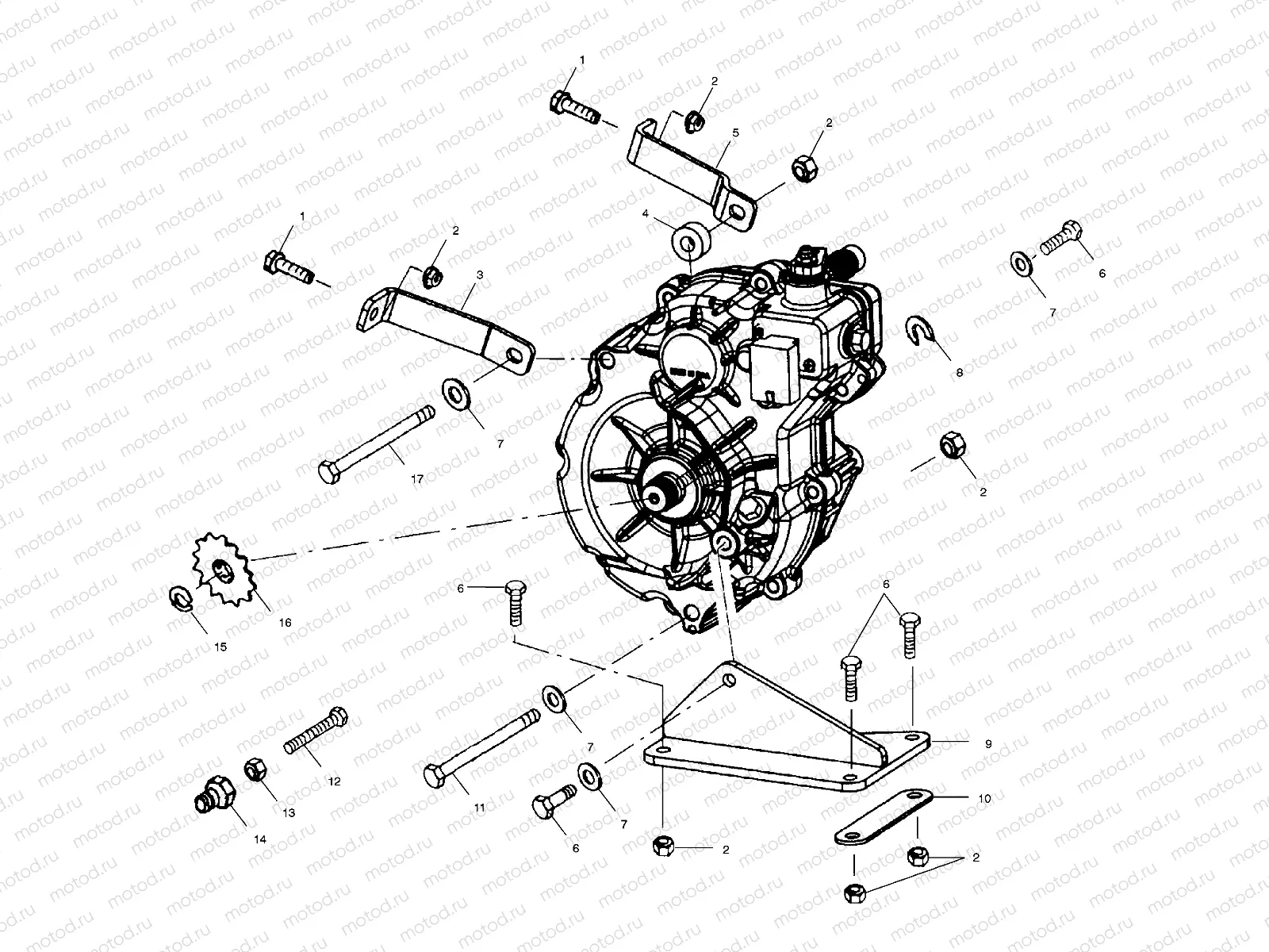 GEARCASE MOUNTING - A03BA25CA/CB (4975037503C05) | GEARCASE MOUNTING - A03BA25CA/CB (4975037503C05)