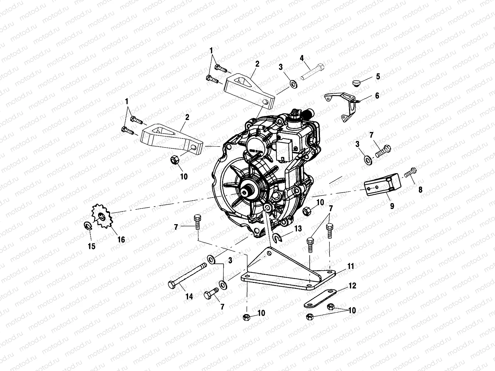 GEARCASE MOUNTING - A03BA38CA (4982568256C09) | GEARCASE MOUNTING - A03BA38CA (4982568256C09)