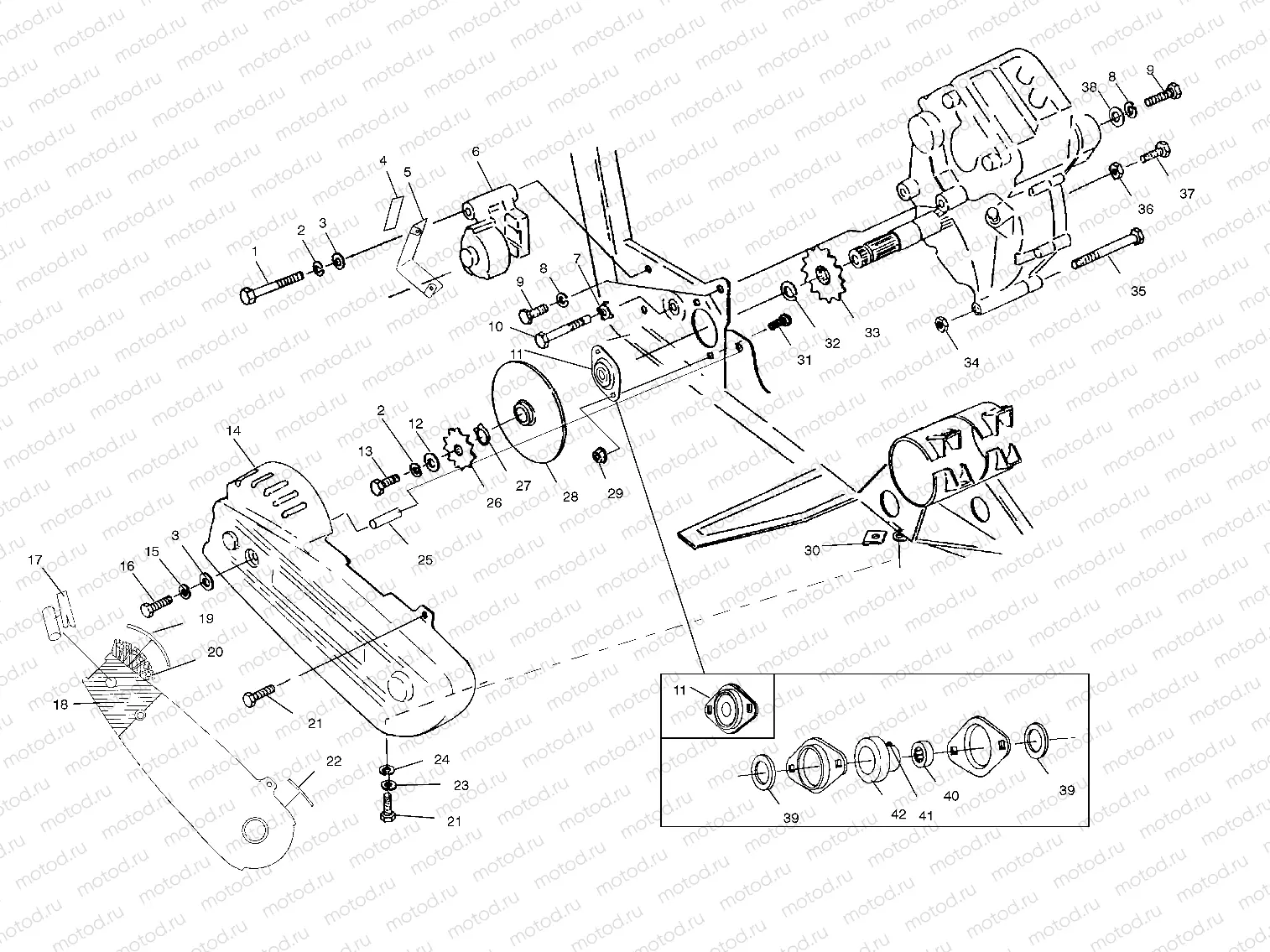 GEARCASE/BRAKE and CHAIN COVER MOUNTING - A99AE50DA (4949204920c013) | GEARCASE/BRAKE and CHAIN COVER MOUNTING - A99AE50DA (4949204920c013)