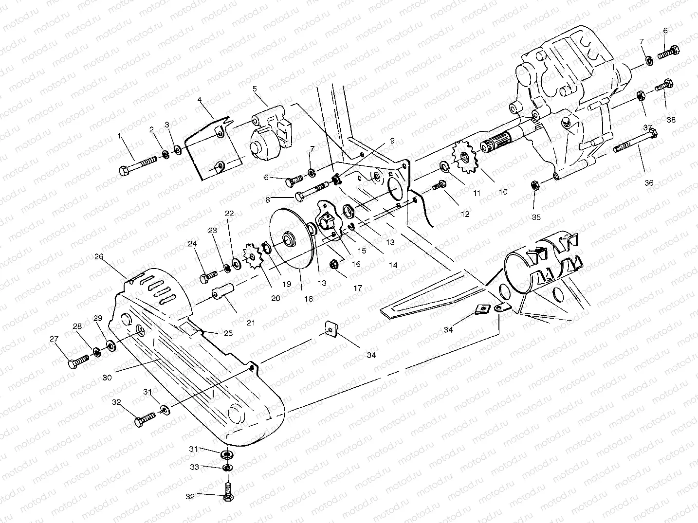 GEARCASE/BRAKE and CHAIN COVER MOUNTING - W958144 (4926862686c006) | GEARCASE/BRAKE and CHAIN COVER MOUNTING - W958144 (4926862686c006)