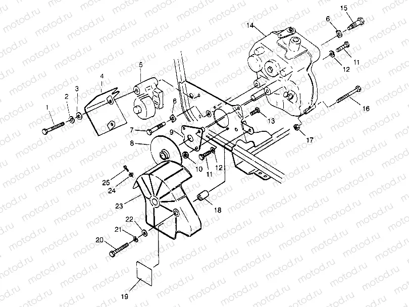 GEARCASE/BRAKE MOUNTING 2x4 300 W947530 (4926742674B013) | GEARCASE/BRAKE MOUNTING 2x4 300 W947530 (4926742674B013)