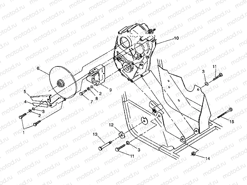 GEARCASE/BRAKE MOUNTING 2X4 350L W937539 (4924032403023A) | GEARCASE/BRAKE MOUNTING 2X4 350L W937539 (4924032403023A)