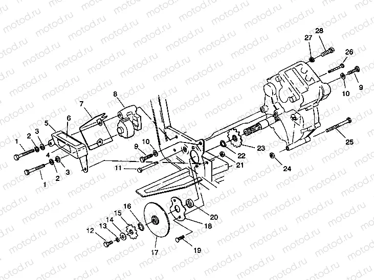 GEARCASE/BRAKE MOUNTING 6X6 350L W938739 (4924062406033A) | GEARCASE/BRAKE MOUNTING 6X6 350L W938739 (4924062406033A)