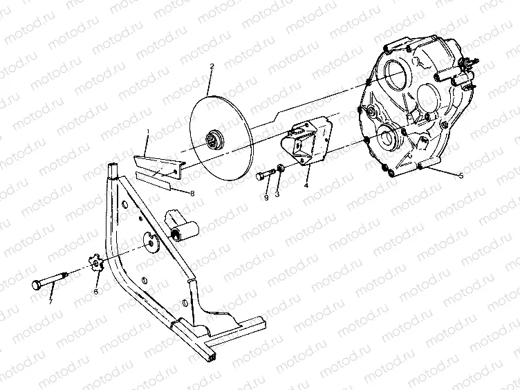 GEARCASE/BRAKE MOUNTING 6X6 (4919811981037A) | GEARCASE/BRAKE MOUNTING 6X6 (4919811981037A)