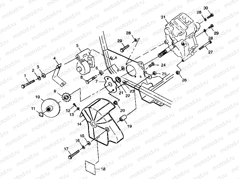 GEARCASE/BRAKE MOUNTING - A99AA25CA (4949594959b013) | GEARCASE/BRAKE MOUNTING - A99AA25CA (4949594959b013)