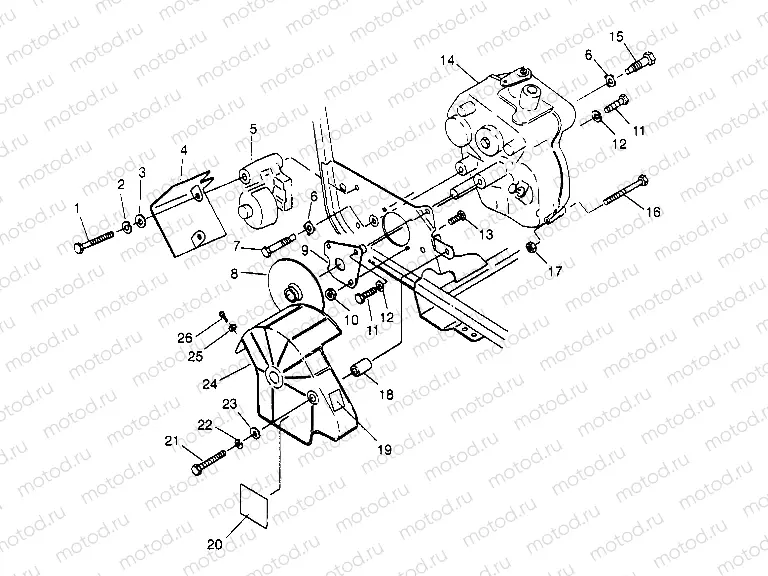 GEARCASE/BRAKE MOUNTING Sport 400L W948540 (4927232723B013) | GEARCASE/BRAKE MOUNTING Sport 400L W948540 (4927232723B013)