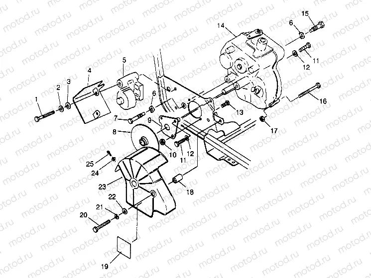 GEARCASE/BRAKE MOUNTING Sport 400L W958540 (4930133013B014) | GEARCASE/BRAKE MOUNTING Sport 400L W958540 (4930133013B014)