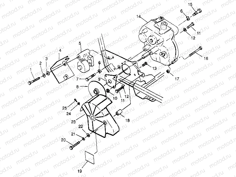 GEARCASE/BRAKE MOUNTING Trail Blazer W947221 (4926832683B012) | GEARCASE/BRAKE MOUNTING Trail Blazer W947221 (4926832683B012)