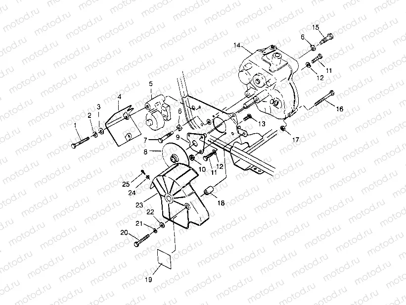 GEARCASE/BRAKE MOUNTING Trail Blazer W957221 (4930363036B013) | GEARCASE/BRAKE MOUNTING Trail Blazer W957221 (4930363036B013)