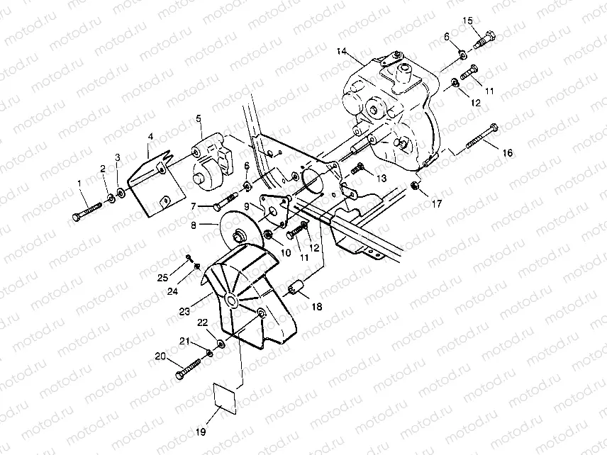 GEARCASE/BRAKE MOUNTING  Trail Boss W958527 (4930323032B013) | GEARCASE/BRAKE MOUNTING  Trail Boss W958527 (4930323032B013)