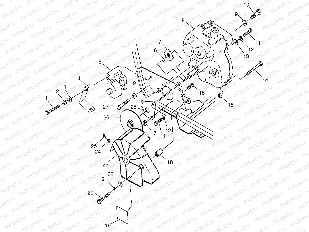 GEARCASE/BRAKE MOUNTING - W968540 (4935863586C003) | GEARCASE/BRAKE MOUNTING - W968540 (4935863586C003)