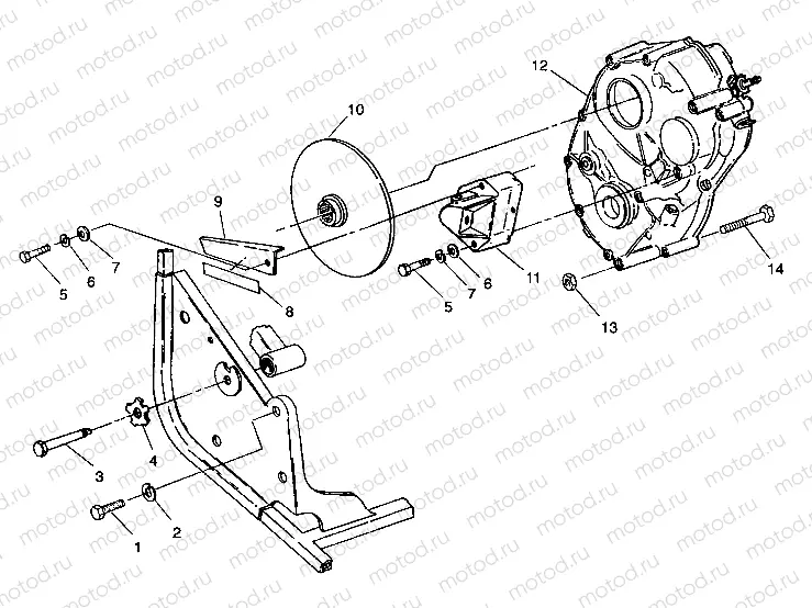 GEARCASE/REAR BRAKE MOUNTING Trail Blazer W937221 (4924082408022A) | GEARCASE/REAR BRAKE MOUNTING Trail Blazer W937221 (4924082408022A)