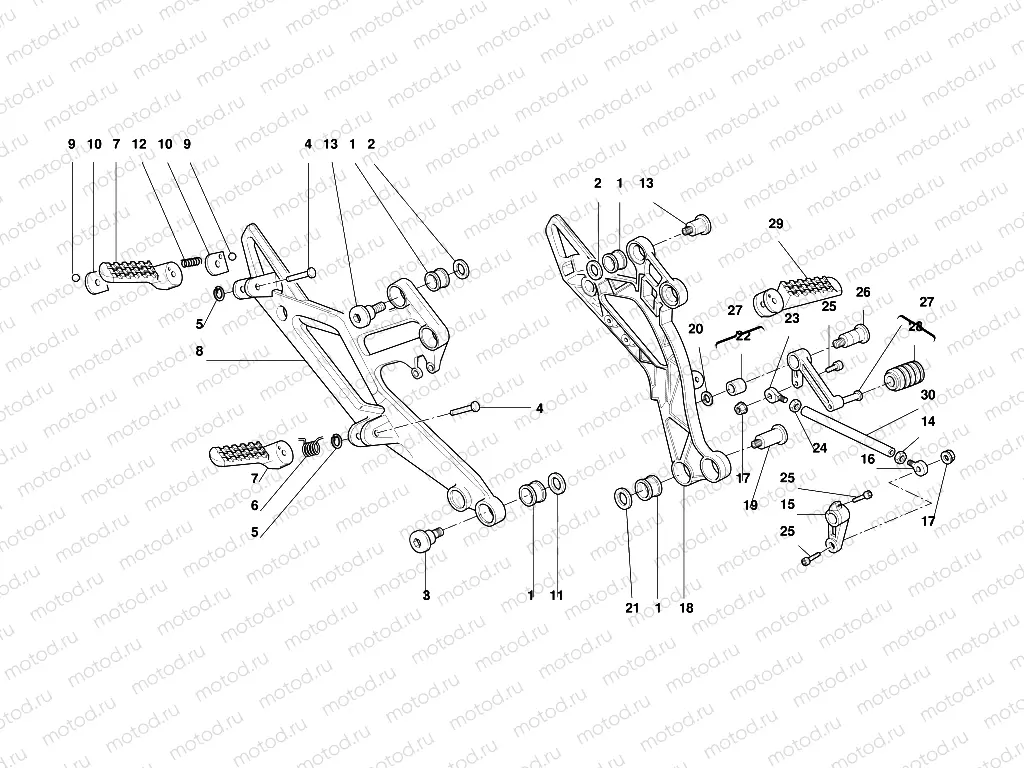 GEARCHANGE LEVER - FOOT REST