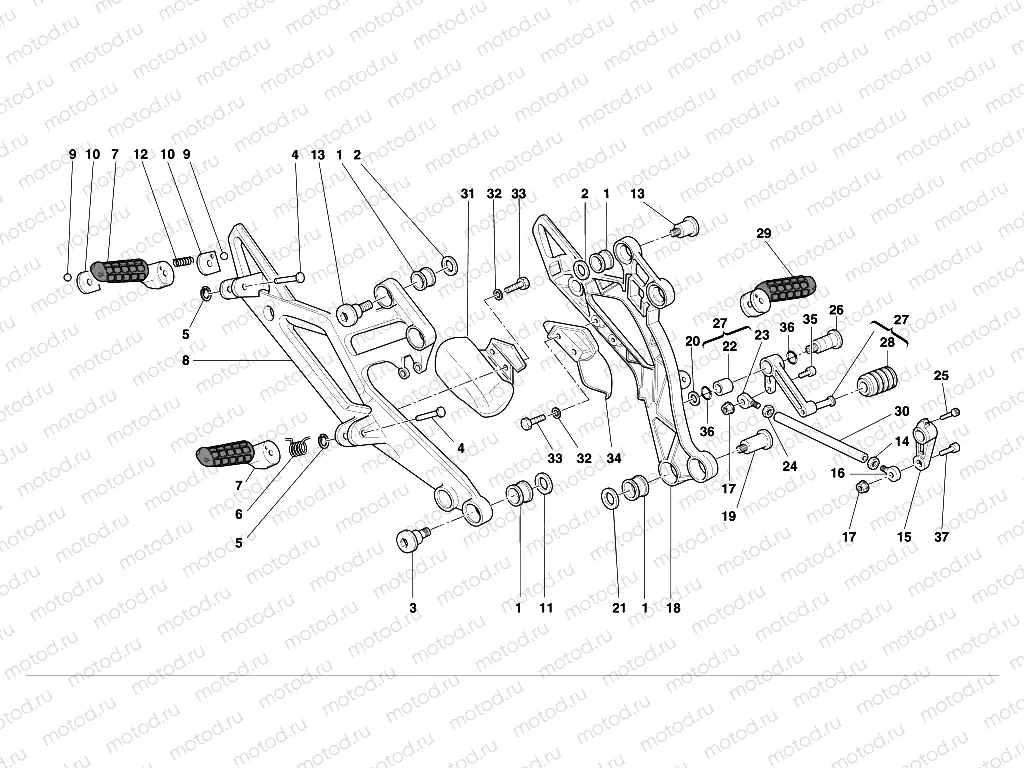 GEARCHANGE LEVER - FOOT REST