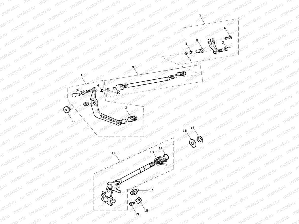 Gearchange Mechanism Assy - Dayt