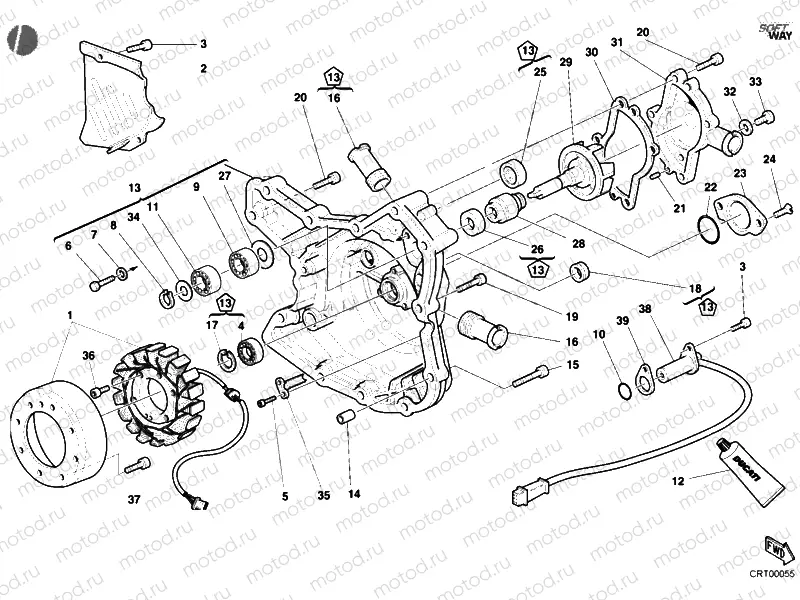 GENERATOR COVER - WATER PUMP » COOLING SYSTEM