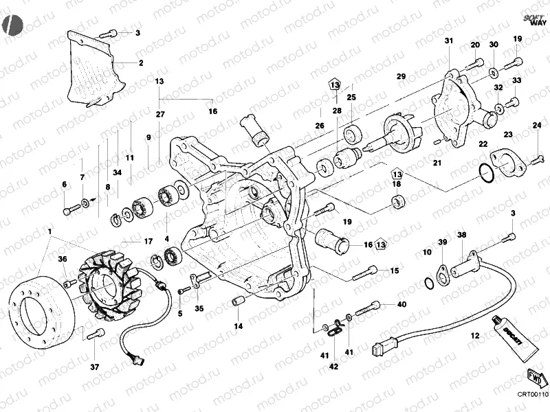GENERATOR COVER - WATER PUMP » COOLING SYSTEM