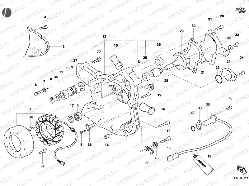 GENERATOR COVER - WATER PUMP » COOLING SYSTEM