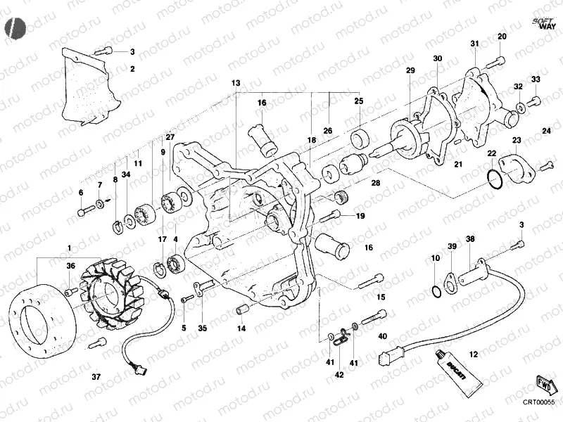 GENERATOR COVER - WATER PUMP » COOLING SYSTEM