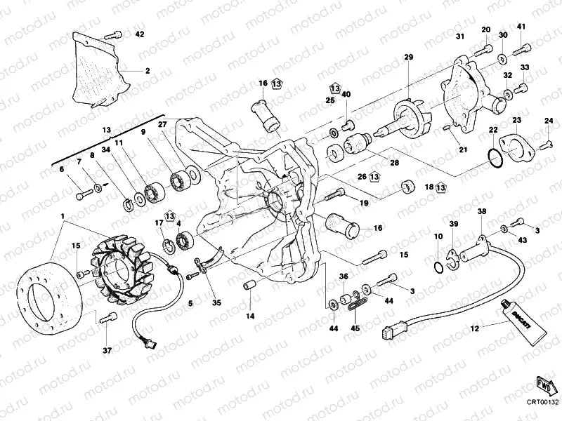GENERATOR COVER - WATER PUMP » COOLING SYSTEM