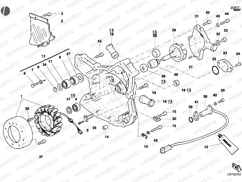 GENERATOR COVER - WATER PUMP » COOLING SYSTEM