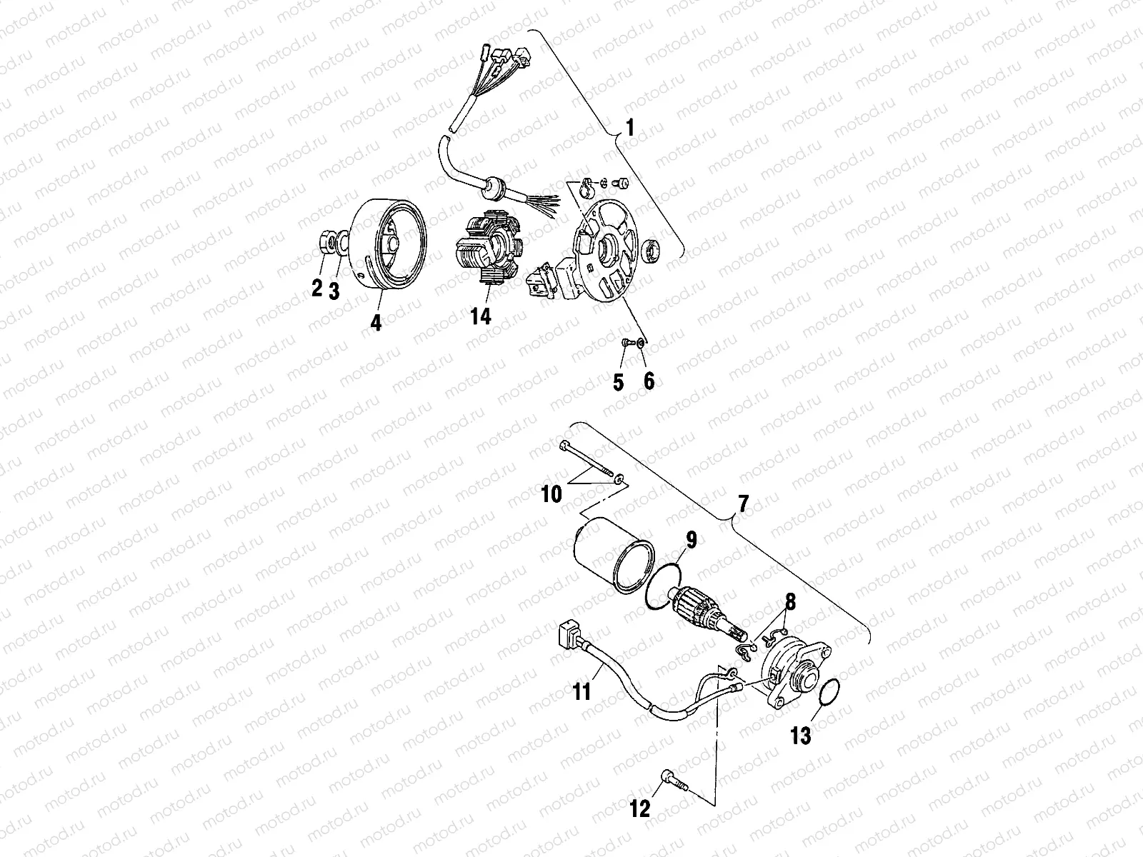 GENERATOR/STARTING MOTOR - A03EA05CA/CB (4970857085C02) | GENERATOR/STARTING MOTOR - A03EA05CA/CB (4970857085C02)