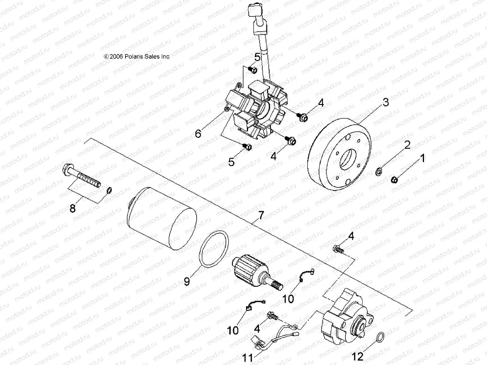 GENERATOR/STARTING MOTOR - A07KA05CA/CB/CD (49ATVGENERATOR07PRED50) | GENERATOR/STARTING MOTOR - A07KA05CA/CB/CD (49ATVGENERATOR07PRED50)
