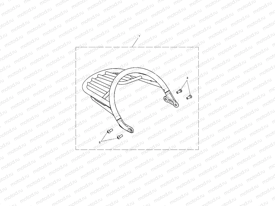 Grab Rail & Rack Kit, Chrome