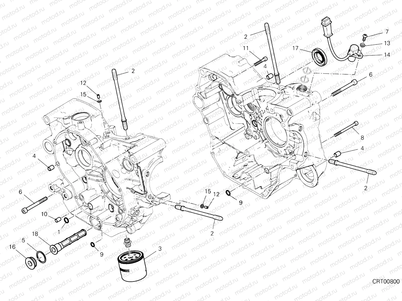 HALF-CRANKCASES PAIR 2