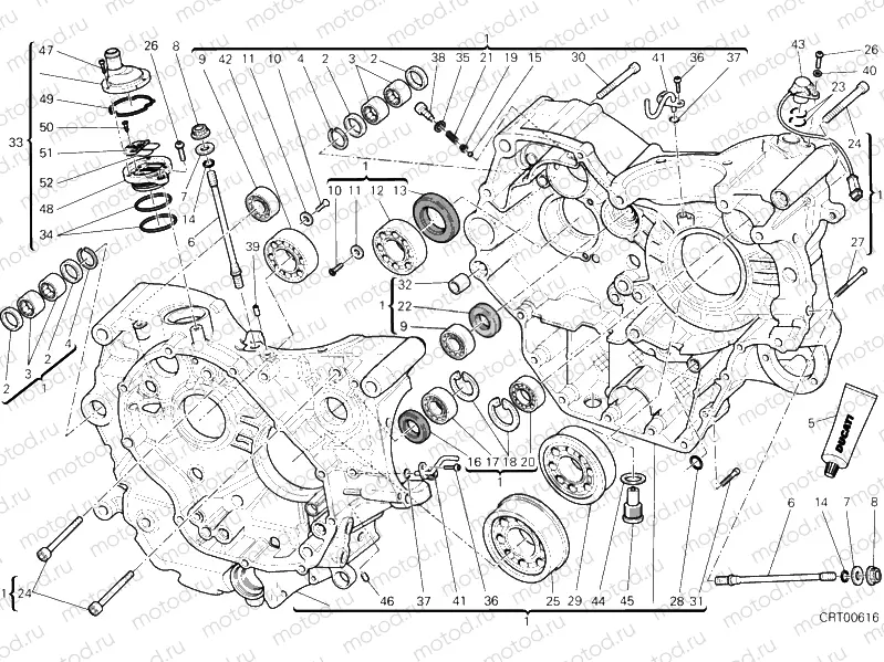 HALF-CRANKCASES PAIR » ENGINE CASE