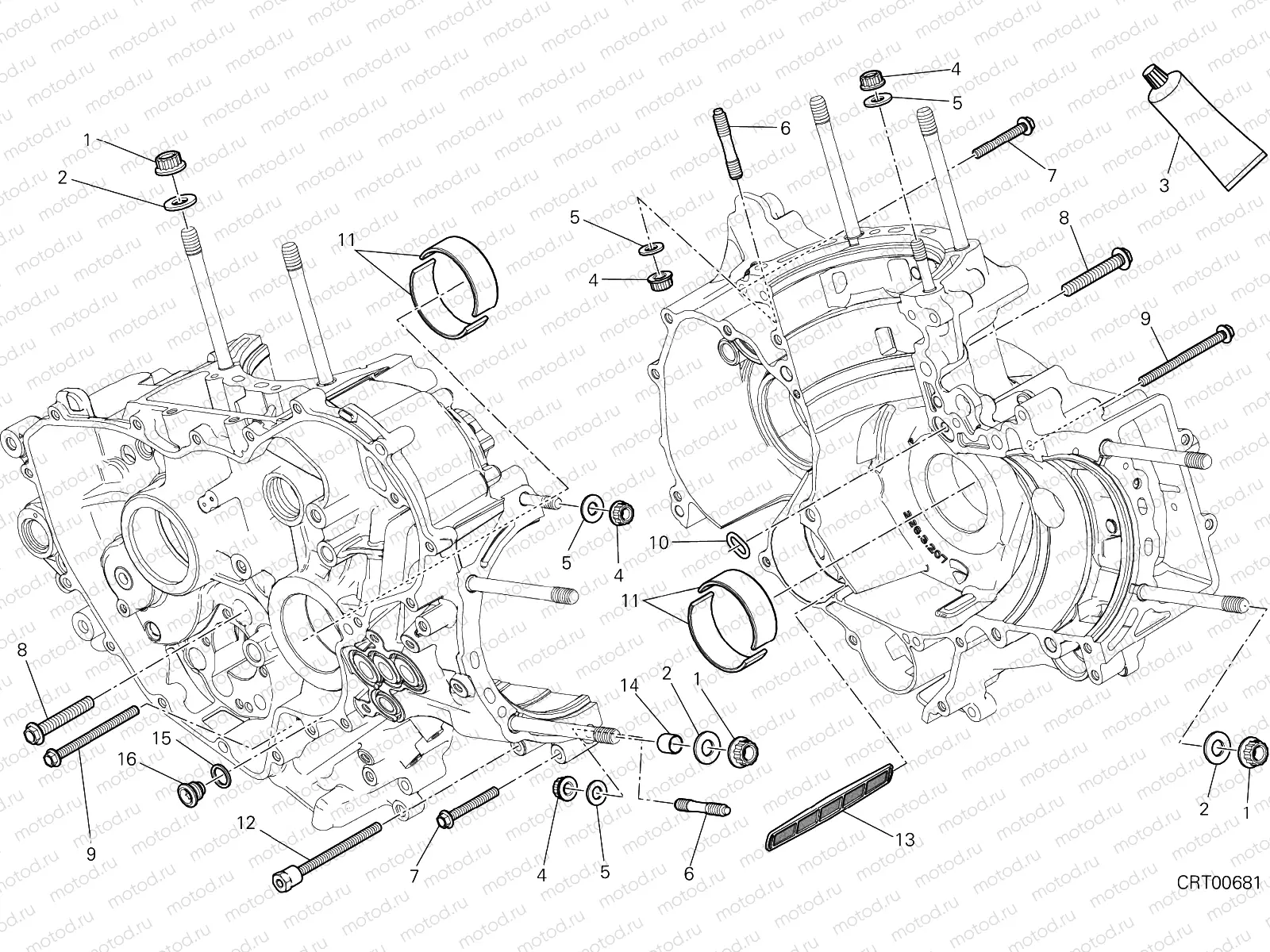 HALF-CRANKCASES PAIR [MOD:959CORSE]