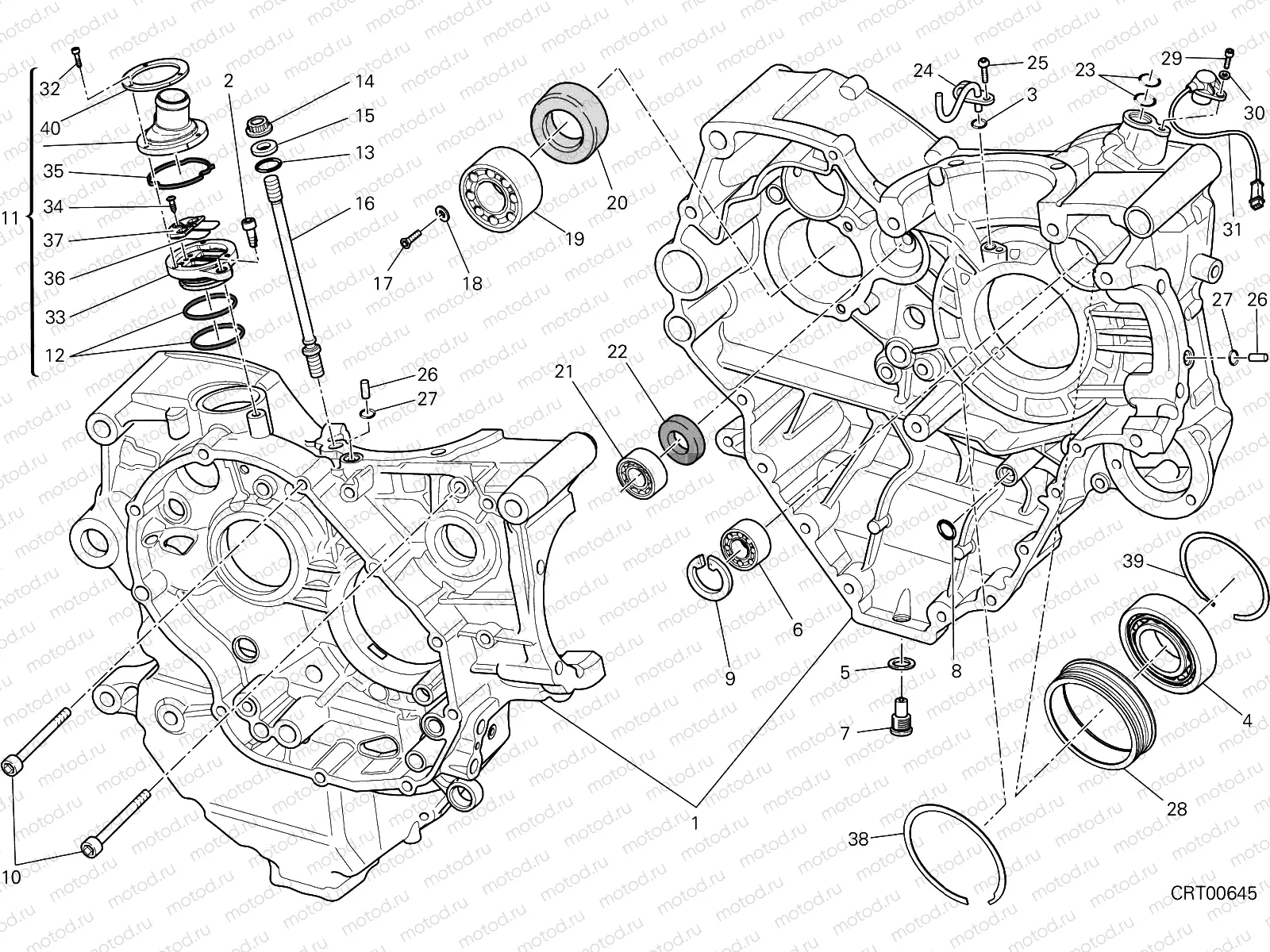 HALF-CRANKCASES PAIR [MOD:DVL]