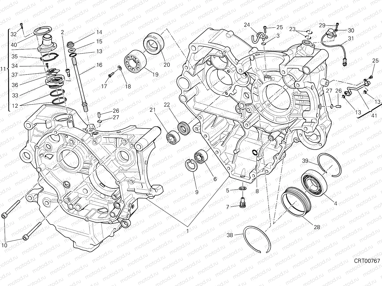 HALF-CRANKCASES PAIR [MOD:DVL]