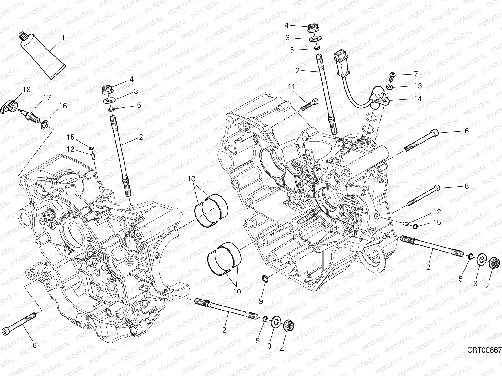 HALF-CRANKCASES PAIR [MOD:HYM-SP;XST:AUS,EUR,FRA,JAP]