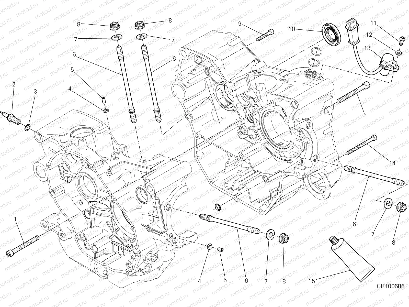 HALF-CRANKCASES PAIR [MOD:M 797]