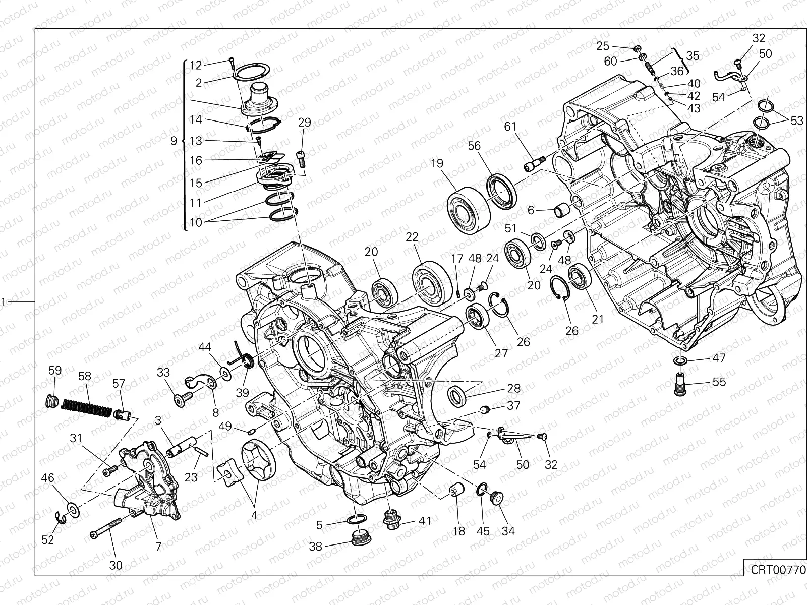 HALF-CRANKCASES PAIR [MOD:M 821]