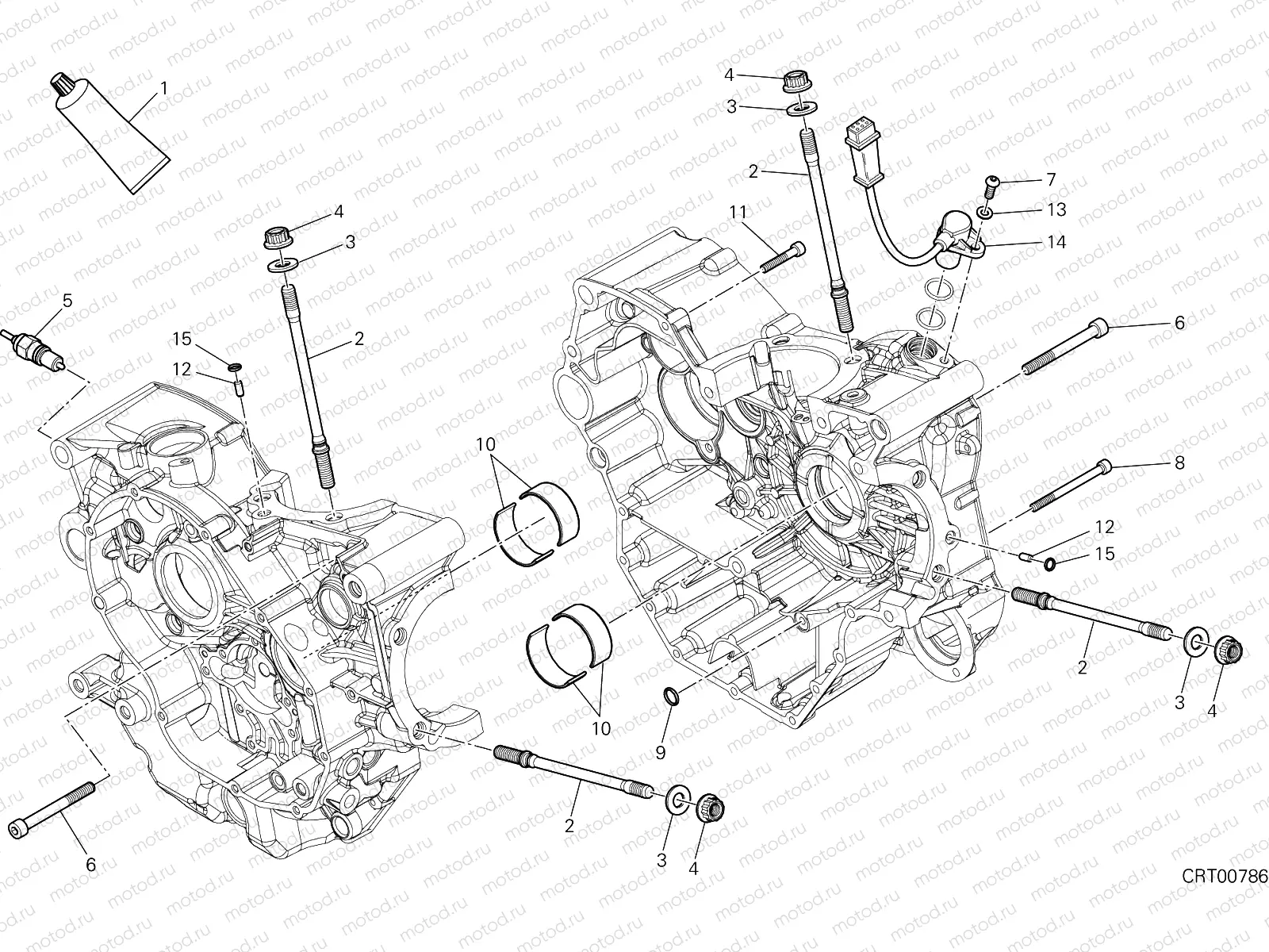 HALF-CRANKCASES PAIR [MOD:MS950]