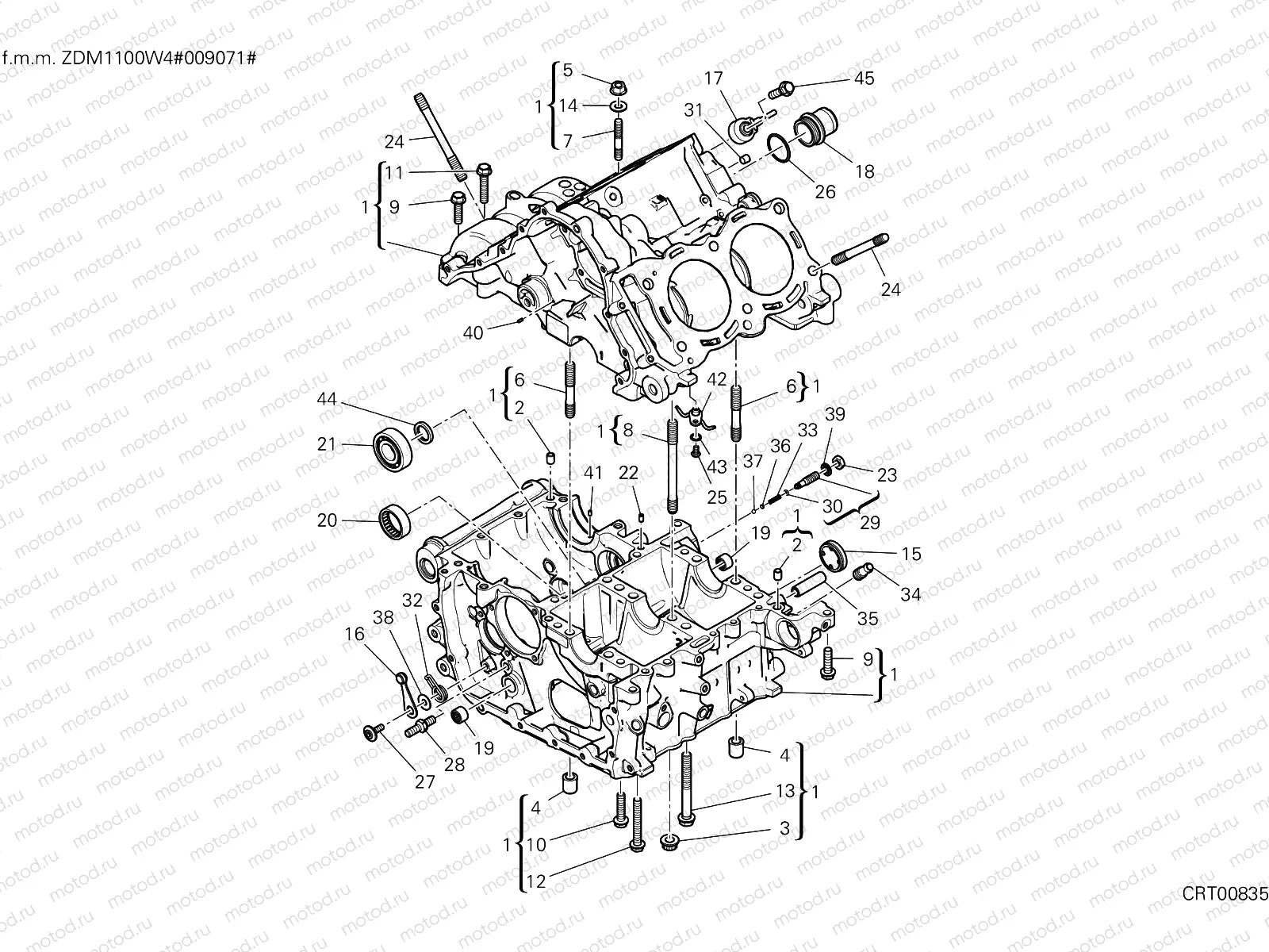 HALF-CRANKCASES PAIR [MOD:PANV4SGP]