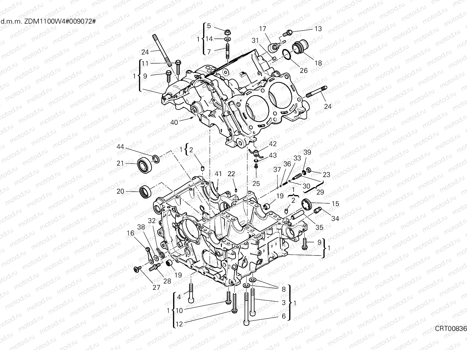 HALF-CRANKCASES PAIR [MOD:PANV4SGP]