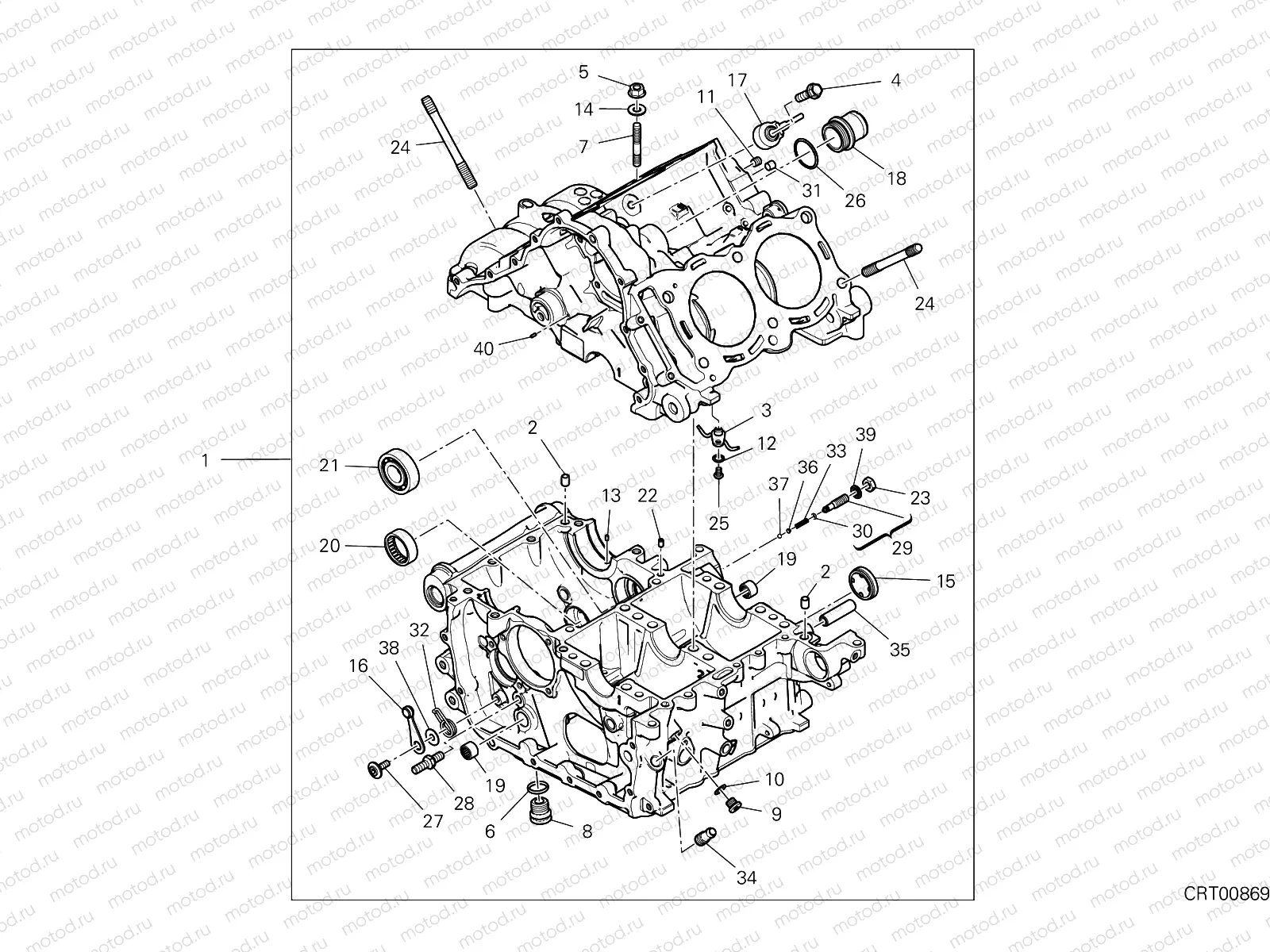 HALF-CRANKCASES PAIR [MOD:PANV4SL]