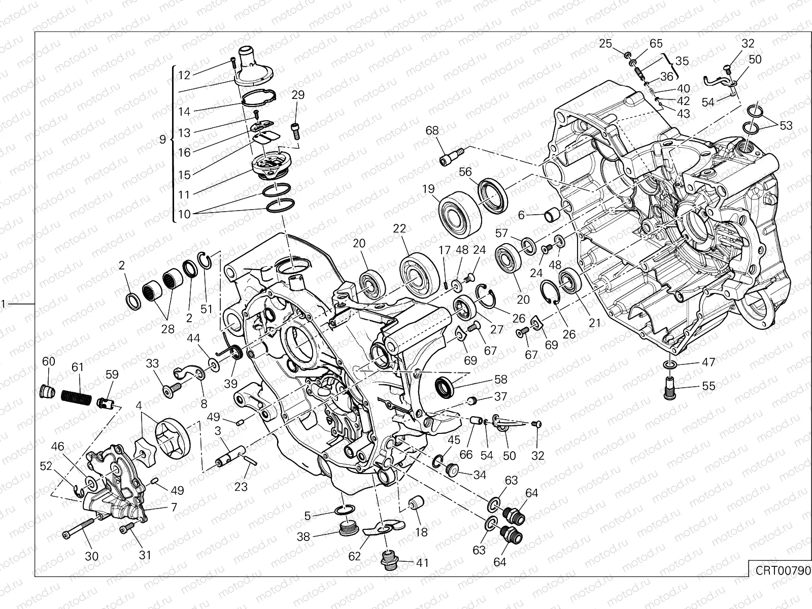 HALF-CRANKCASES PAIR [MOD:SCR11SPE]