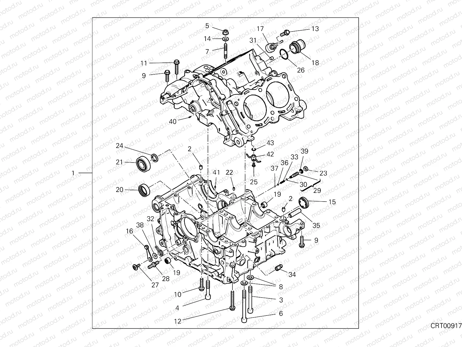 HALF-CRANKCASES PAIR [MOD:SFV4 S]