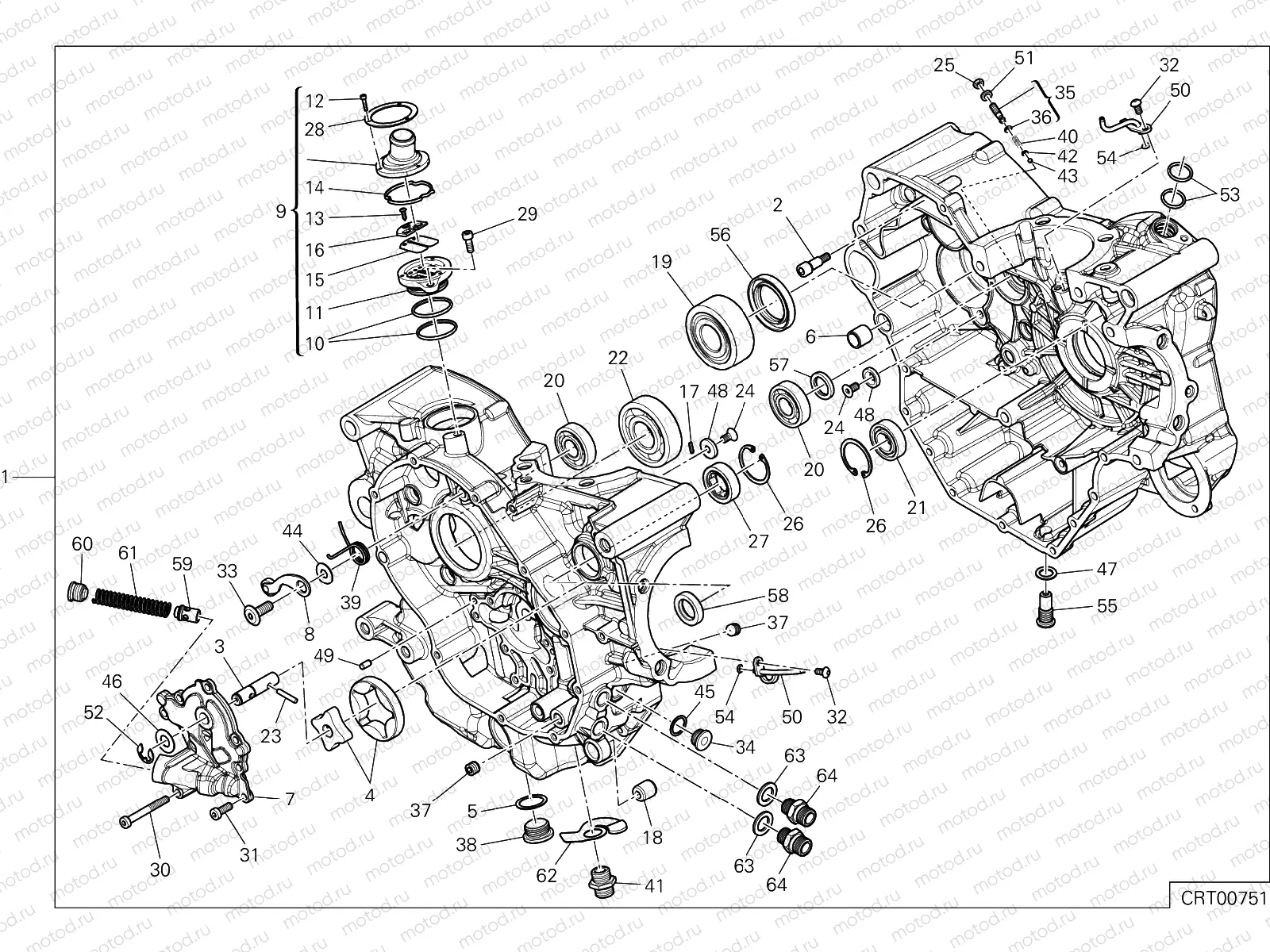 HALF-CRANKCASES PAIR [MOD:SS 939 S]