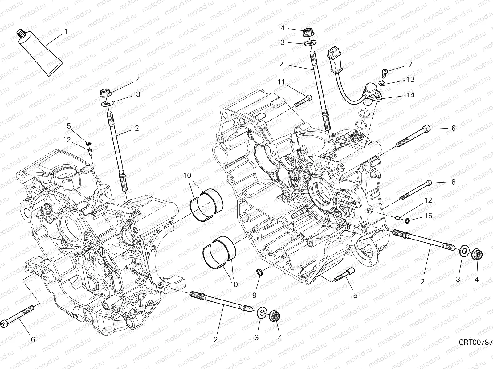 HALF-CRANKCASES PAIR [MOD:SS 939 S]