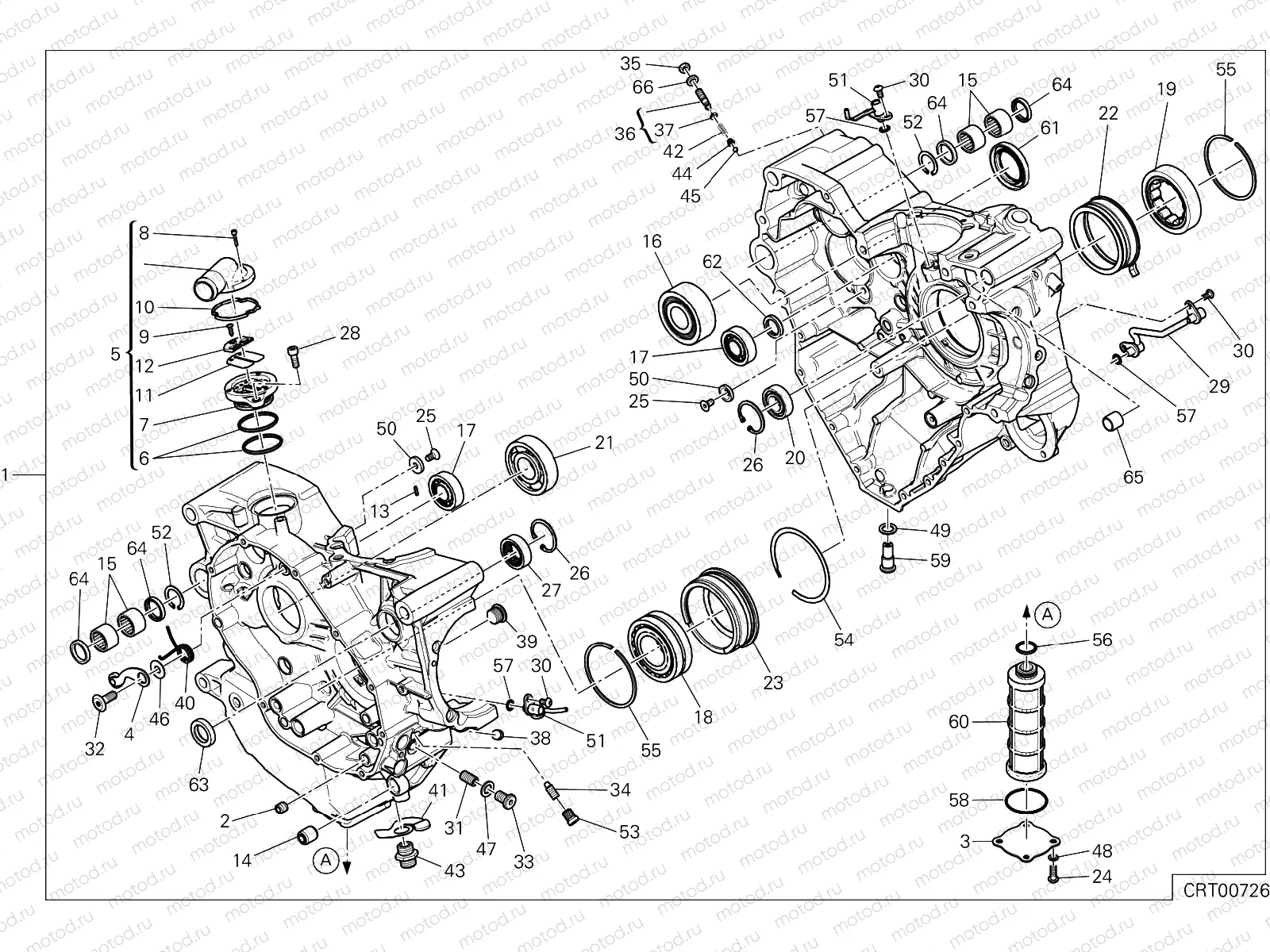 HALF-CRANKCASES PAIR [MOD:XDIAVEL]